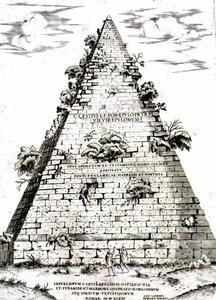 The Pyramid of Caius Cestius built c.12 BC, Rome by Antonio Lafreri