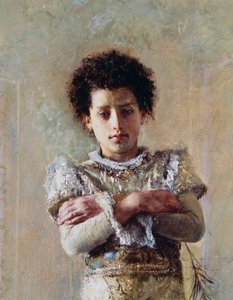 Acrobat (detail), by Antonio Mancini by Antonio Mancini