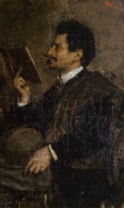 Portrait of Critic Saverio Kambo by Antonio Mancini