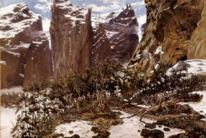 Roncesvalles. Landscape of Northern Spain. Painting by Antoni Munoz i Degrain, late 19th century by Antonio Munoz Degrain