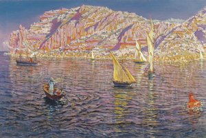 View of the Bay of Palma de Mallorca by Antonio Munoz Degrain