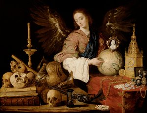 Allegory of Vanity (detail) by Antonio Pereda y Salgado