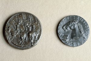 Medal of Francesco Sforza, Lord of Cremona, on Horseback