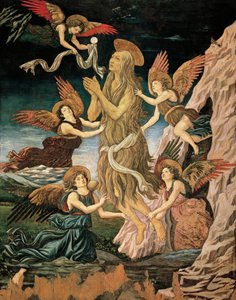 Assumption of St Mary of Egypt or Assumption of St Mary Magdalene, by Antonio Benci known as Pollaiuolo by Antonio Pollaiuolo