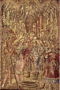 St. John the Baptist Announces the Mission of Christ to the Pharisees, tapestry depicting scenes from the life of the saint by Antonio Pollaiuolo