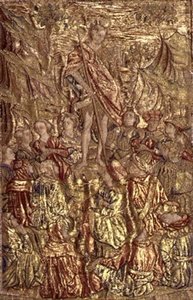 St. John the Baptist Preaching to the Multitude, tapestry depicting scenes from the life of the saint by Antonio Pollaiuolo