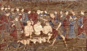 The Baptism of the Neophytes, tapestry depicting scenes from the life of St. John the Baptist by Antonio Pollaiuolo