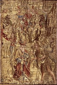 The Meeting Between St. John the Baptist and the High Priest, tapestry depicting scenes from the life of the saint by Antonio Pollaiuolo