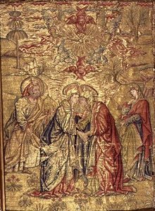 The Visitation, tapestry depicting scenes from the life of St. John the Baptist by Antonio Pollaiuolo