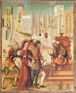 Christ before Herod, left panel from the Retable of the Passion, 1517-20