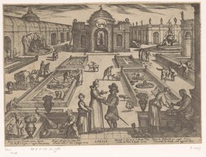 April: A Garden (The Twelve Months, Part 1) by Antonio Tempesta