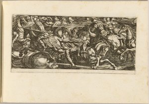 Cavalry Attack with Soldiers Fleeing by Antonio Tempesta