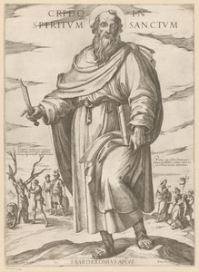 Saint Bartholomew (series title: Christ, Mary, and the Apostles) by Antonio Tempesta