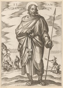 Saint Matthias (Christ, Mary, and the Apostles) by Antonio Tempesta
