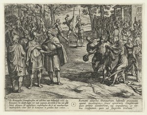The Old Batavian Men Buy Off Their Service to the Romans, 69-70 (series title) by Antonio Tempesta