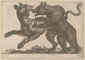 A Bear Fighting with a Tiger by Antonio Tempesta