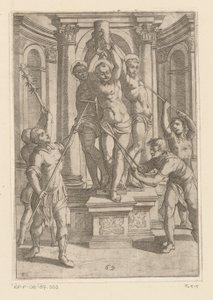 Torture with Sharp-Pointed Sticks (series title: Tortures Endured by Christian Martyrs) by Antonio Tempesta