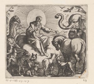 God Creates the Animals on Land (series title) by Antonio Tempesta
