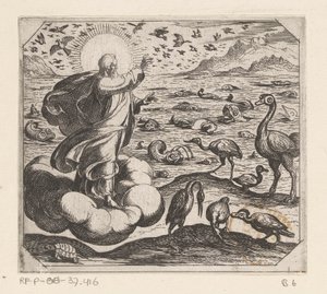 God Creates the Birds and the Fish