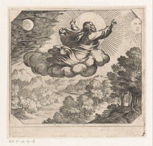 God Creates the Sun, the Moon, and the Stars (The Creation) by Antonio Tempesta