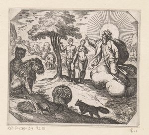 God Forbids Adam and Eve to Eat from the Tree of Knowledge by Antonio Tempesta