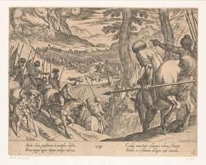 The Army of Alexander the Great Encircles the Enemy Troops with Fire by Antonio Tempesta