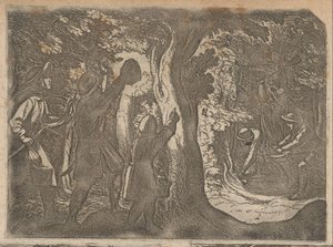 Hunters Catching Birds at Night (series title: Hunting Scenes, Part 2)