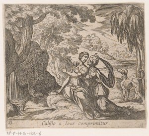 Jupiter and Callisto (Metamorphoses of Ovid) by Antonio Tempesta