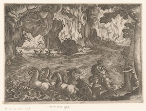 Landscape with the Abduction of Proserpina (Landscapes with Mythological Scenes) by Antonio Tempesta