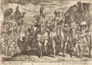 Lot and His Family Recalled Home by Abraham by Antonio Tempesta