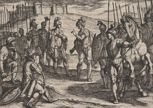 Civilis Treating with a Roman Commander, from The War of the Romans Against the...