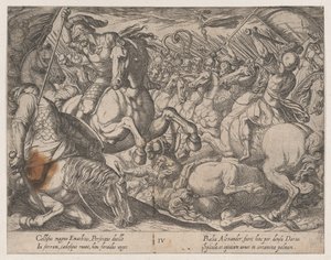 Plate 4: Alexander Battling the Persians, from The Deeds of Alexander the Great, 1608 by Antonio Tempesta