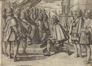 Spanish Duke before Margaret of Austria by Antonio Tempesta