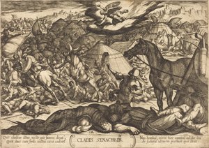 The Exterminating Angel Vanquishing the Army of Sennacherib by Antonio Tempesta