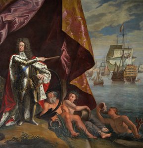 George, Prince of Denmark, as Lord High Admiral of England (detail) by Antonio Verrio