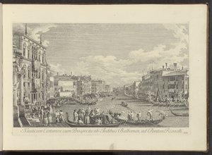 View of the Grand Canal in Venice During the Regatta (Urbis Venetiarum Prospectus Celebriores) by Antonio Visentini