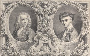 Portraits of Canaletto and Visentini by Antonio Visentini