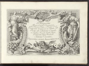 Title Print with Cartouche with Wisdom and Strength