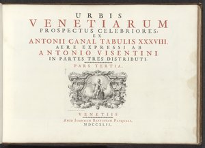 Title Print with a Naked Female Figure with Shield, Helmet, and Book by Antonio Visentini