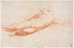 Study of a Fallen Soldier possibly the Conversion of Saul (detail) by Antonio da Correggio