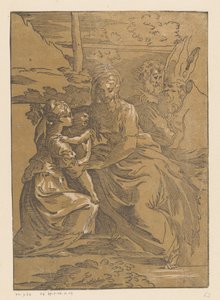 Female Saint Receiving the Christ Child