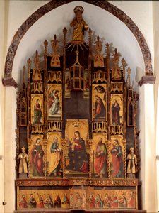 Polyptych of the Poem of Redemption and Coronation of the Virgin Mary Wood Painting by Antonello de Saliba