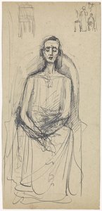 Seated Figure with Downcast Eyes