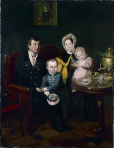 Family portrait by Apollon Nikolayevich Mokritsky
