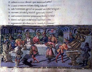 Banquet Scene, from the Aeneid by Apollonio di Giovanni di Tommaso
