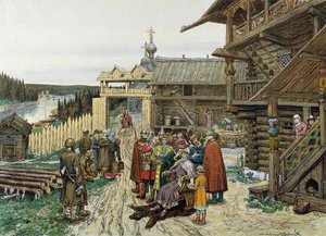 Court of a Feudal Russian Prince by Appolinari Mikhaylovich Vasnetsov