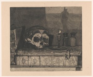 Still Life with Skull by Arend Hendriks (signed by artist)