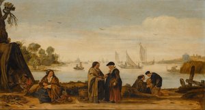 River Landscape with Women Reading Palms