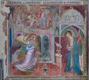 Annunciation by Aretino Luca Spinello or Spinelli