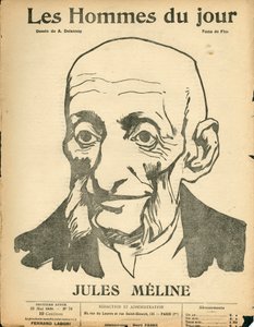 Cover of Les Hommes du jour, Satirical in B & W by Aristide Delannoy